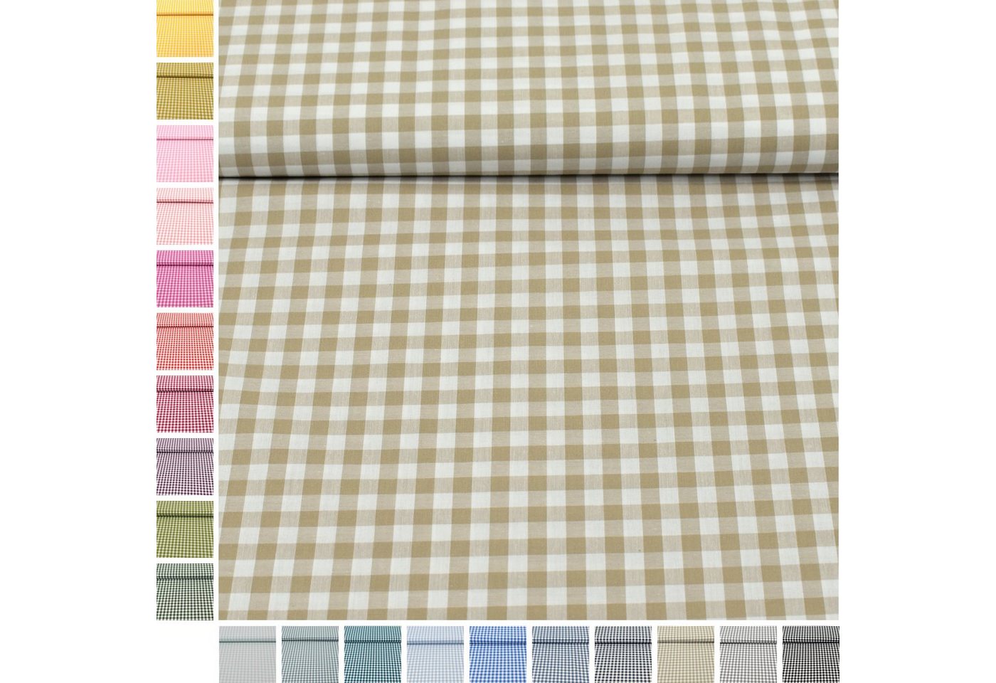 MAGAM-Stoffe Stoff "Mona", Vichy Karo groß Baumwollstoff aus Niederlande ÖKO-TEX Meterware 50cm