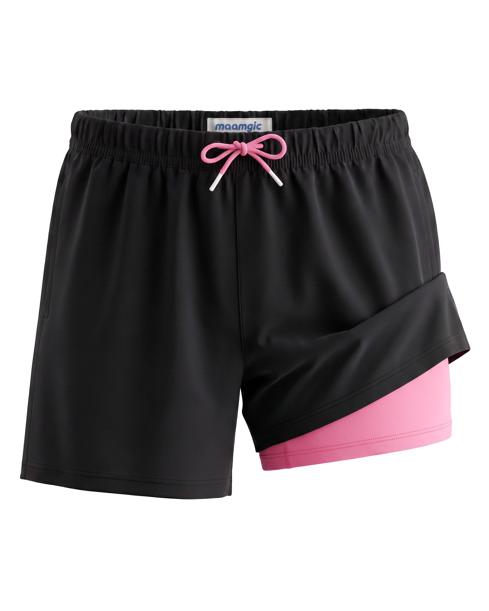 MaaMgic Badehose Shorts Jungen 2-in-1 mit verstellbarem Kordelzug (1-St) Stretch Schwimmshorts mit Innenfutter für Strand und Schwimmbad