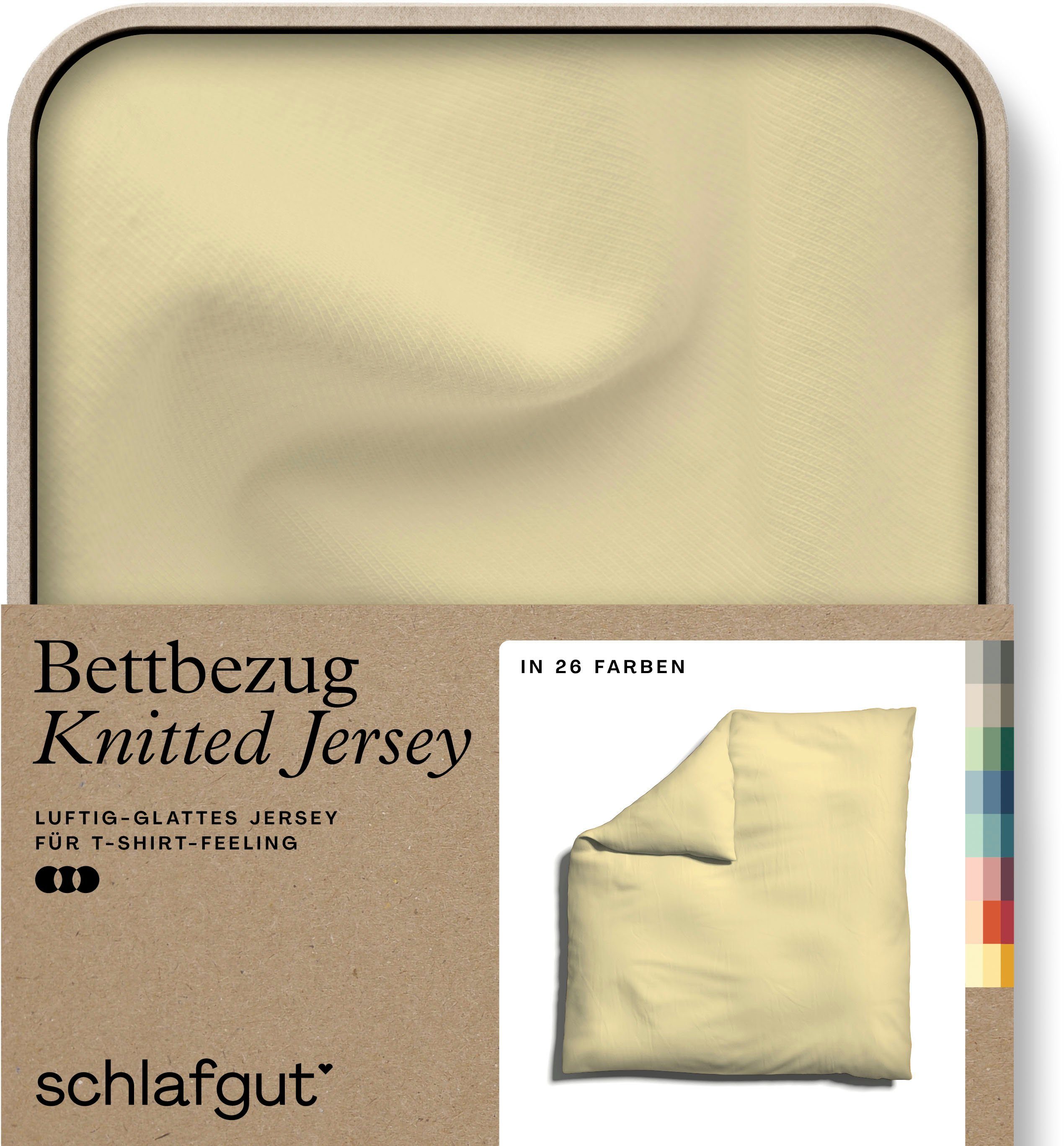 Schlafgut Bettbezug "Knitted Jersey uni, aus Bio-Baumwolle mit Elasthan, Re günstig online kaufen