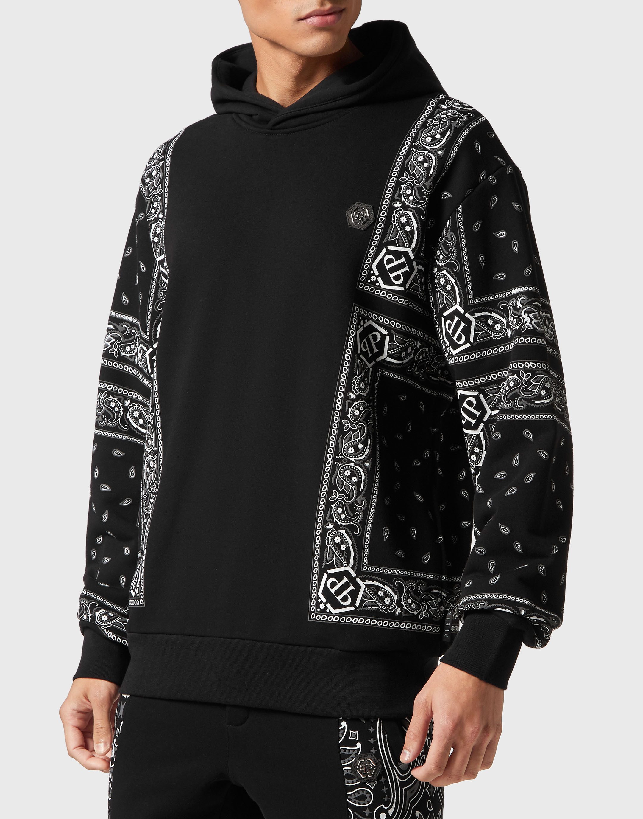 PHILIPP PLEIN Kapuzensweatjacke Paisley günstig online kaufen