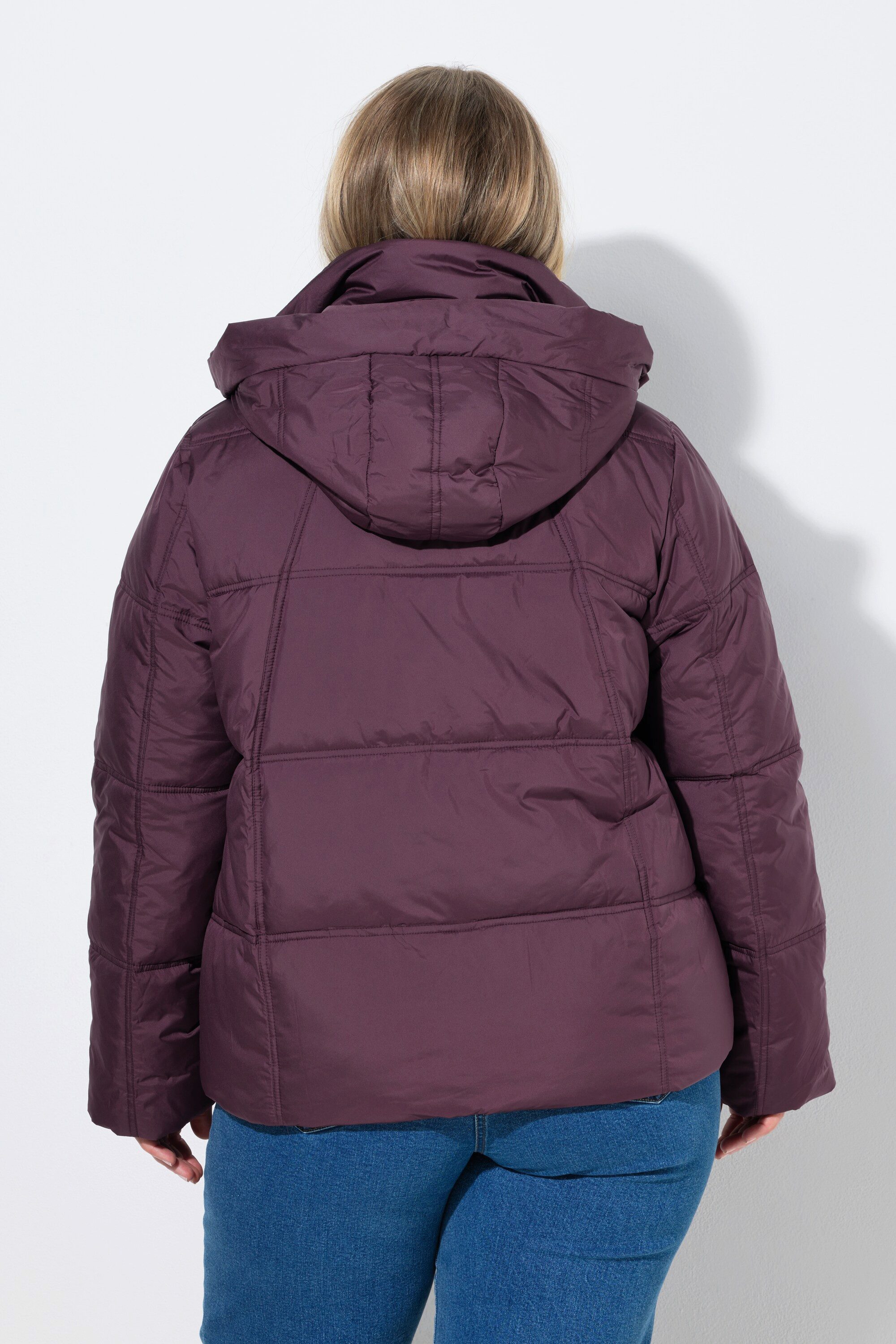 Ulla Popken Steppjacke HYPRAR Steppjacke Oversized Kapuze Zipptaschen – Bild 3 von 4