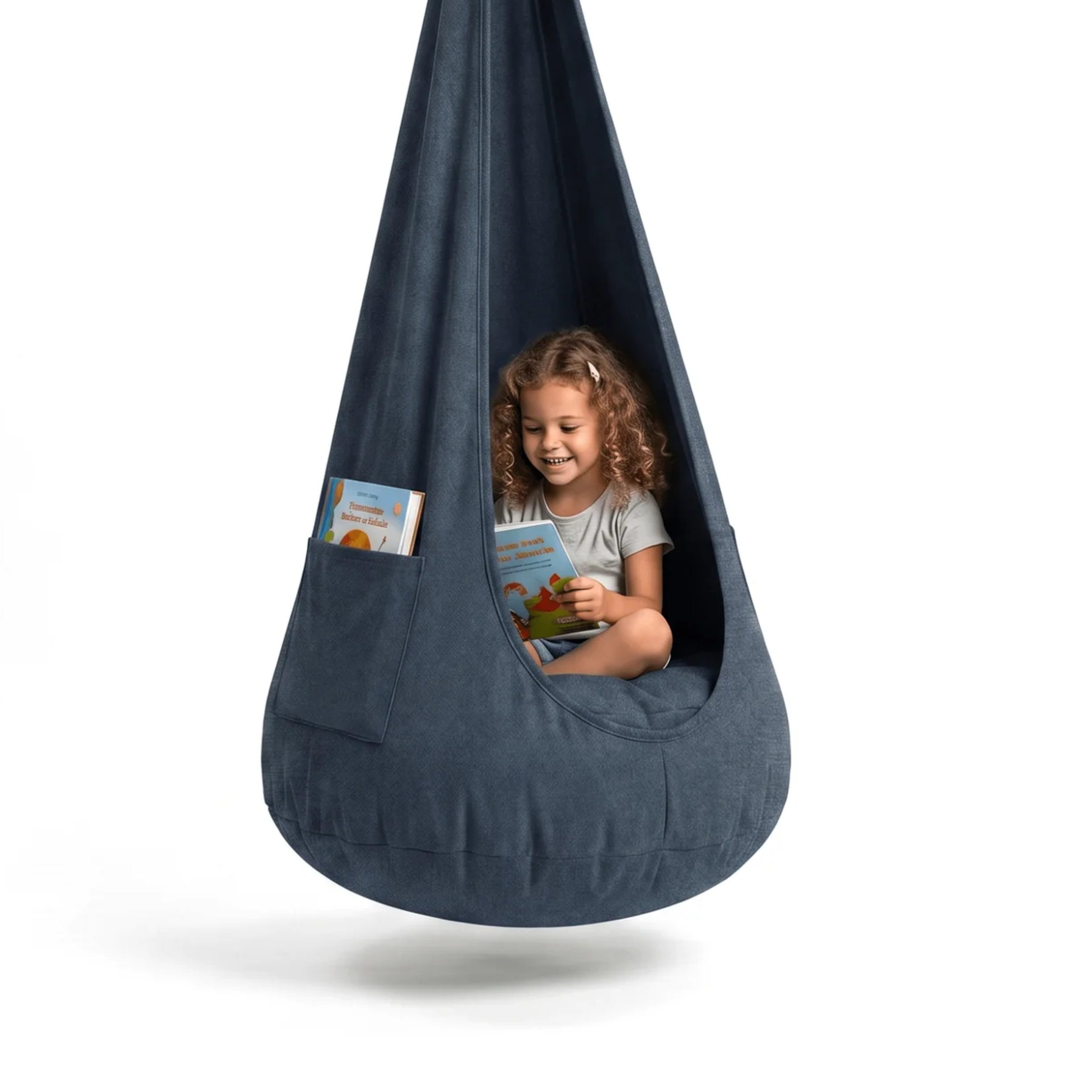 FAVRE Hängesessel Hängehöhle Kinder 2in1 mit herausnehmbarem Sitzkissen