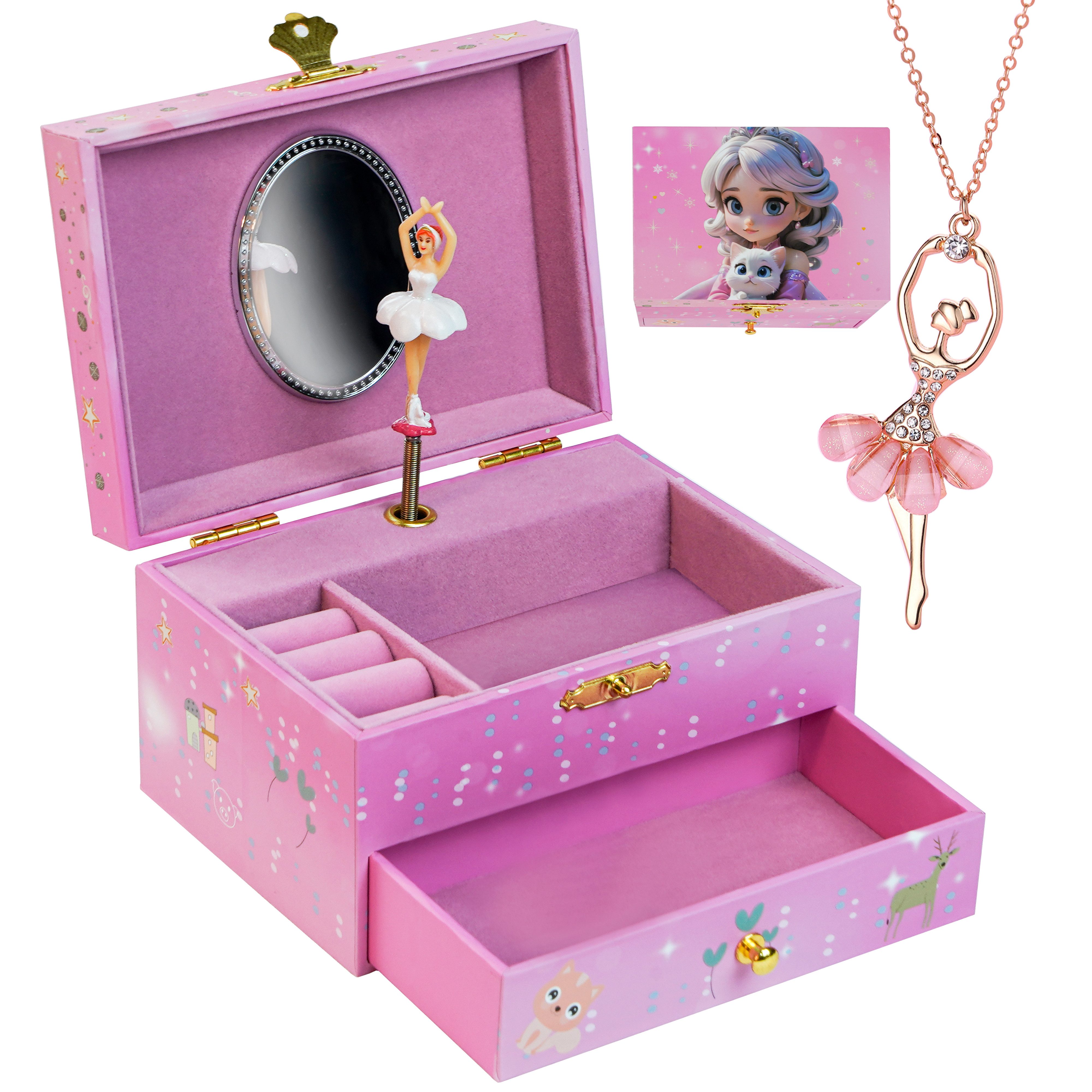 AdelDream Schmuckkasten Musik-Aufbewahrungsbox mit Einhorn Engelsflügeln günstig online kaufen