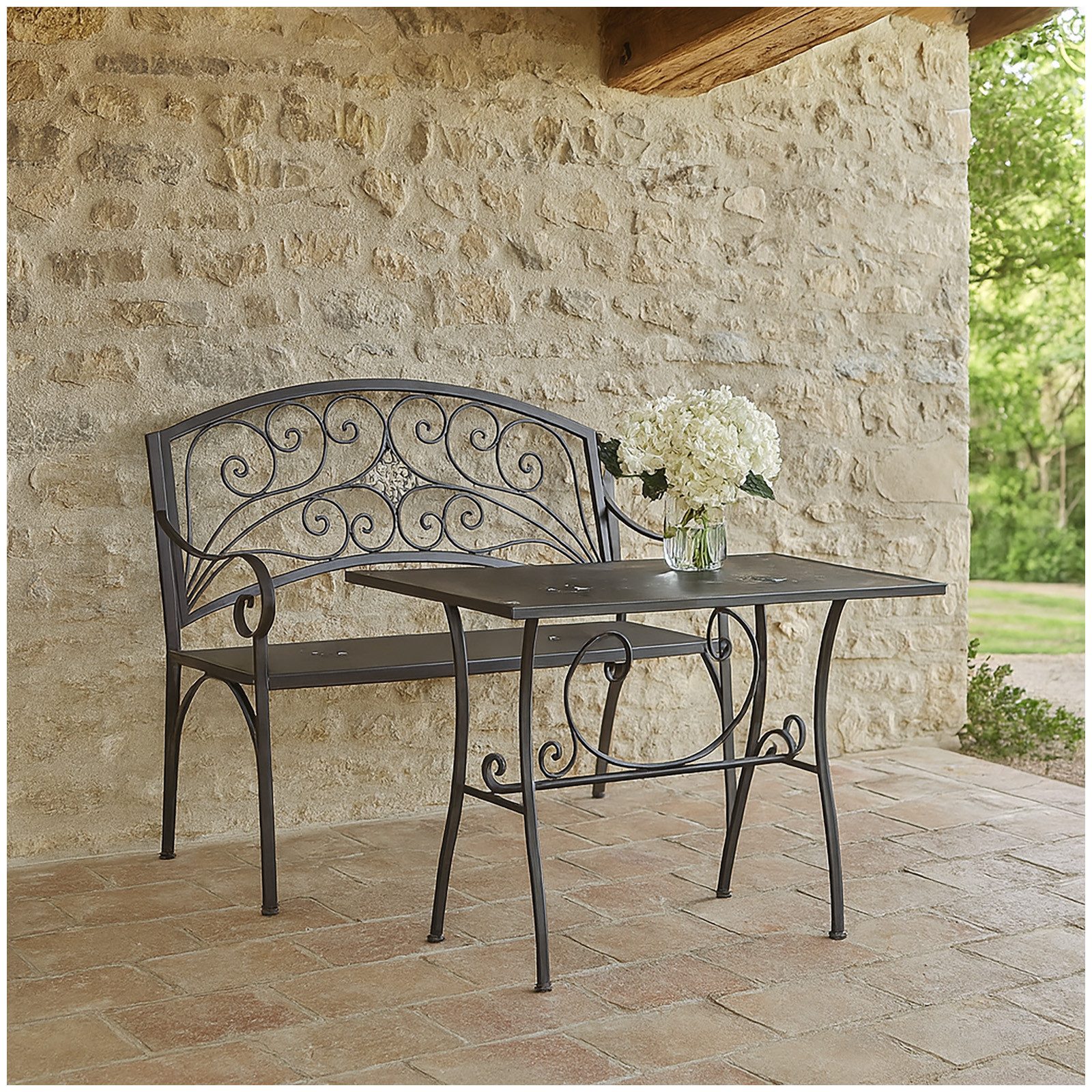 HTI-Living Gartentisch Metalltisch in Rostoptik 110 x 56 x 75 cm (Stück, 1-St., 1 Gartentisch), Metalltisch Terrassentisch