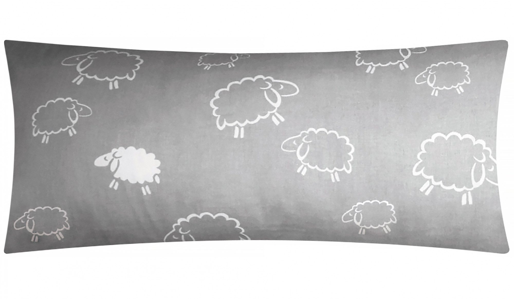 Heubergshop Kissenbezug, (1 Stück), 40x80cm – Schafe Lämmer Grau Weiß 100% günstig online kaufen