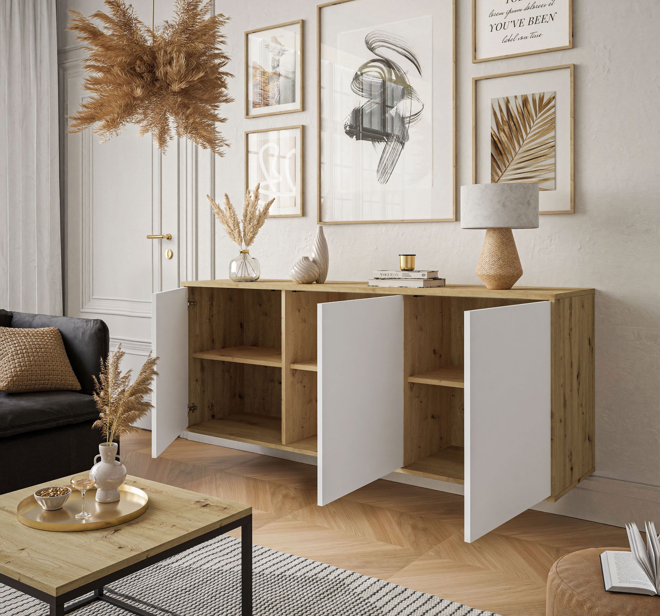 Lookway Kommode SANAYI Hängekommode Artisan Eiche