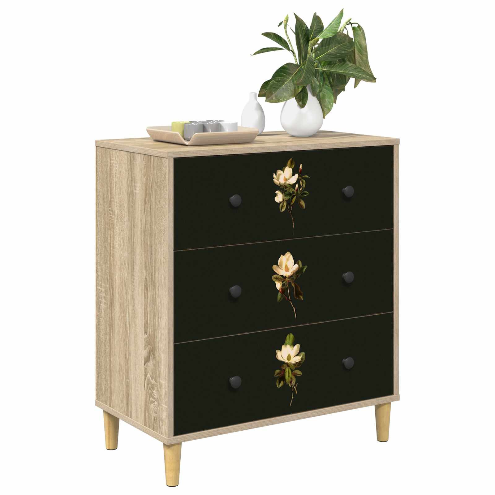 vidaXL Kommode 66 x 36,5 x 75 cm Kommode Schubladenschrank Sideboard BREMEN Magnolien