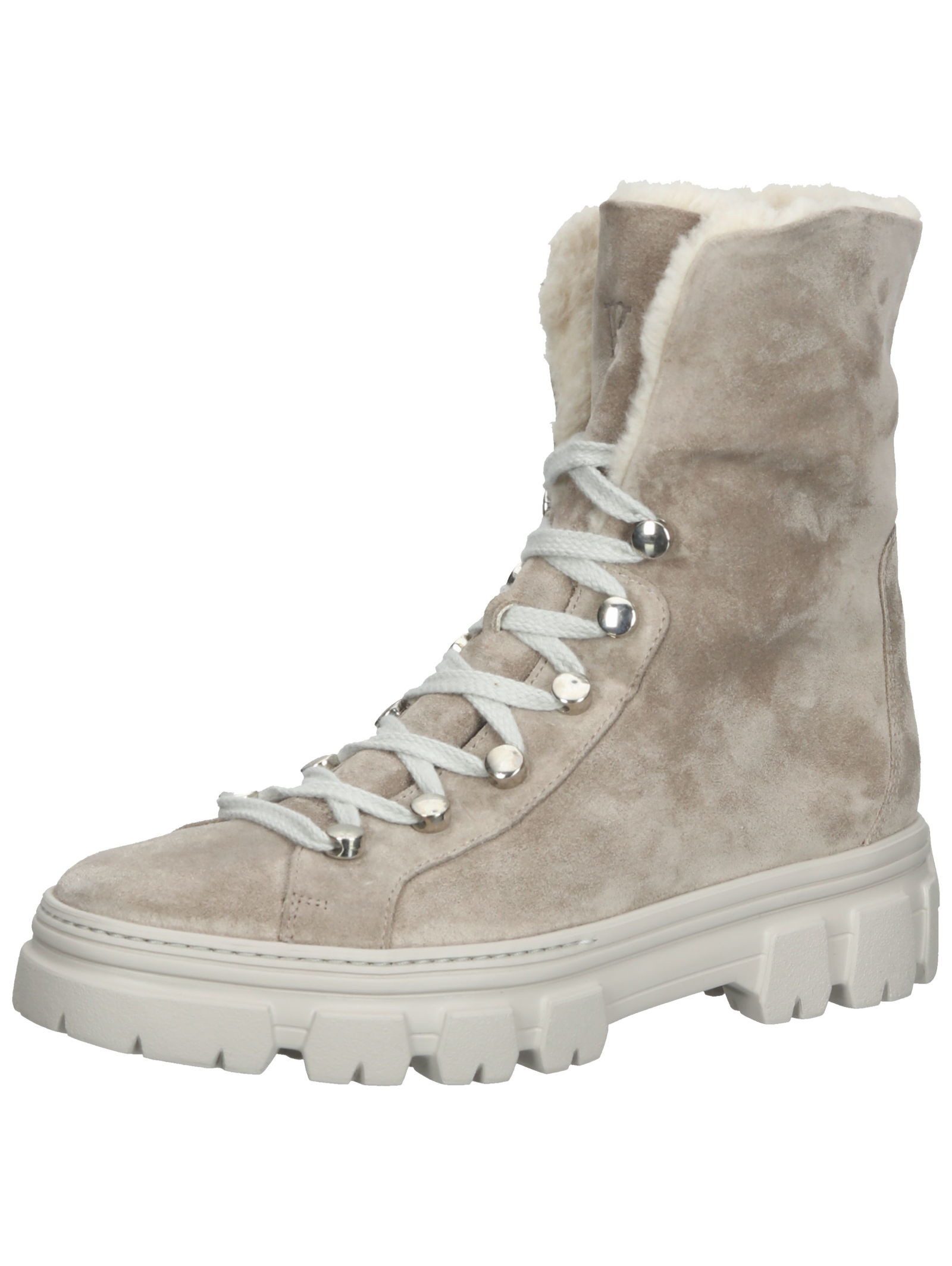 Paul Green Stiefelette Veloursleder . Schnürstiefelette