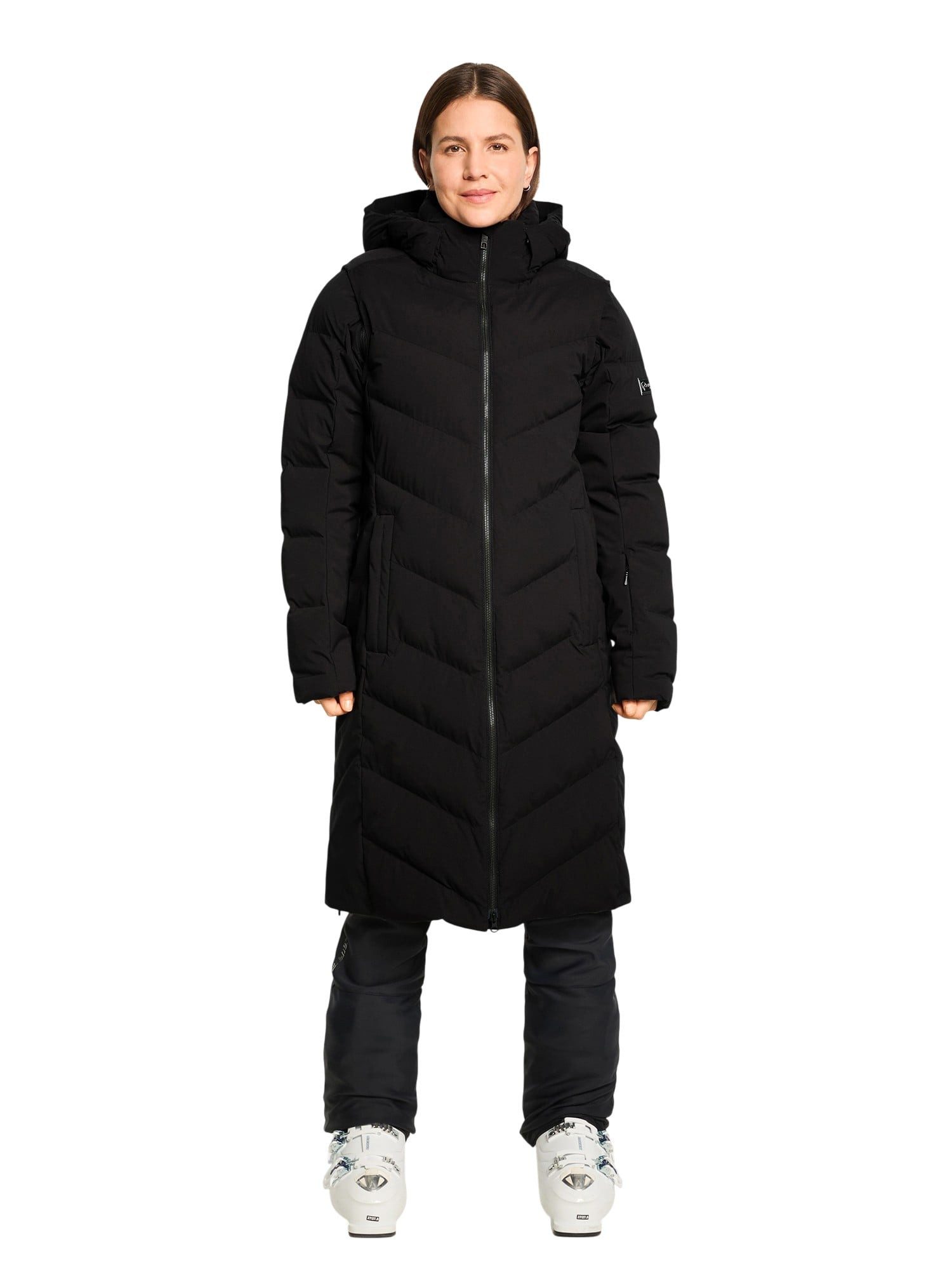 Ziener Wintermantel Telse-Z (wasserdicht, winddicht, abnehmbare Ärmel) 2025 schwarz Damen