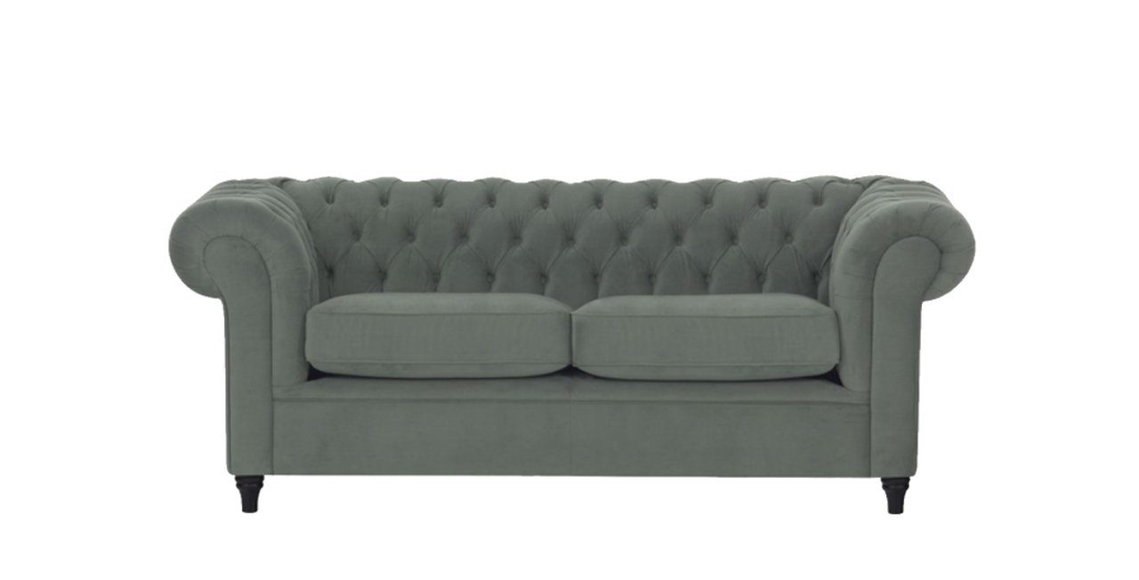 Linda - - elegantes 3 bequemer 3-Sitzer - Sofa gestepptes Siblo Chesterfield-Stil Sofa Sitzfläche mit im Dreisitzer-Sofa - 3-Sitzer Wohnzimmermöbel Steppsofa