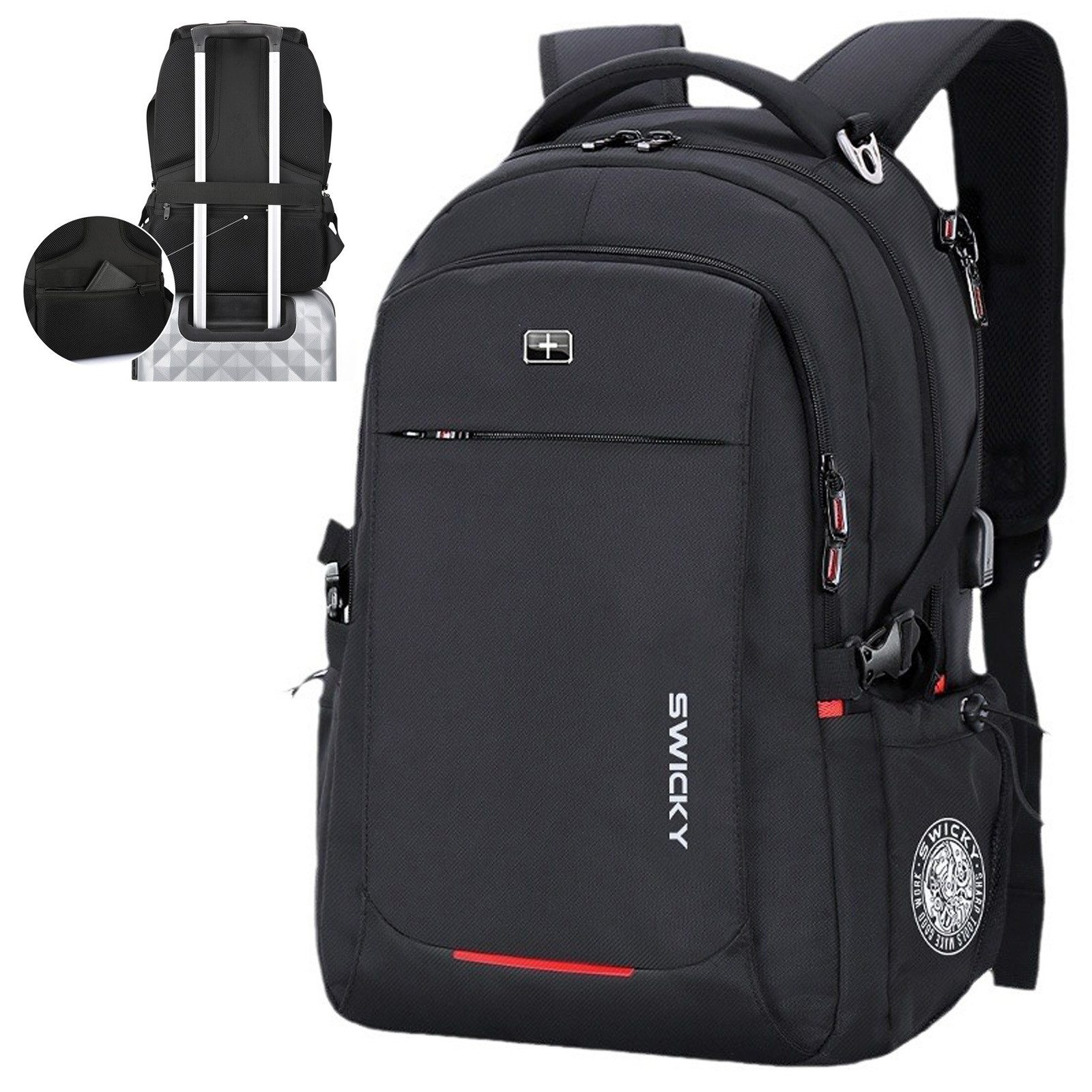 MODFU Laptoprucksack Schulrucksack Rucksäcke Wasserbeständig Laptoptasche günstig online kaufen