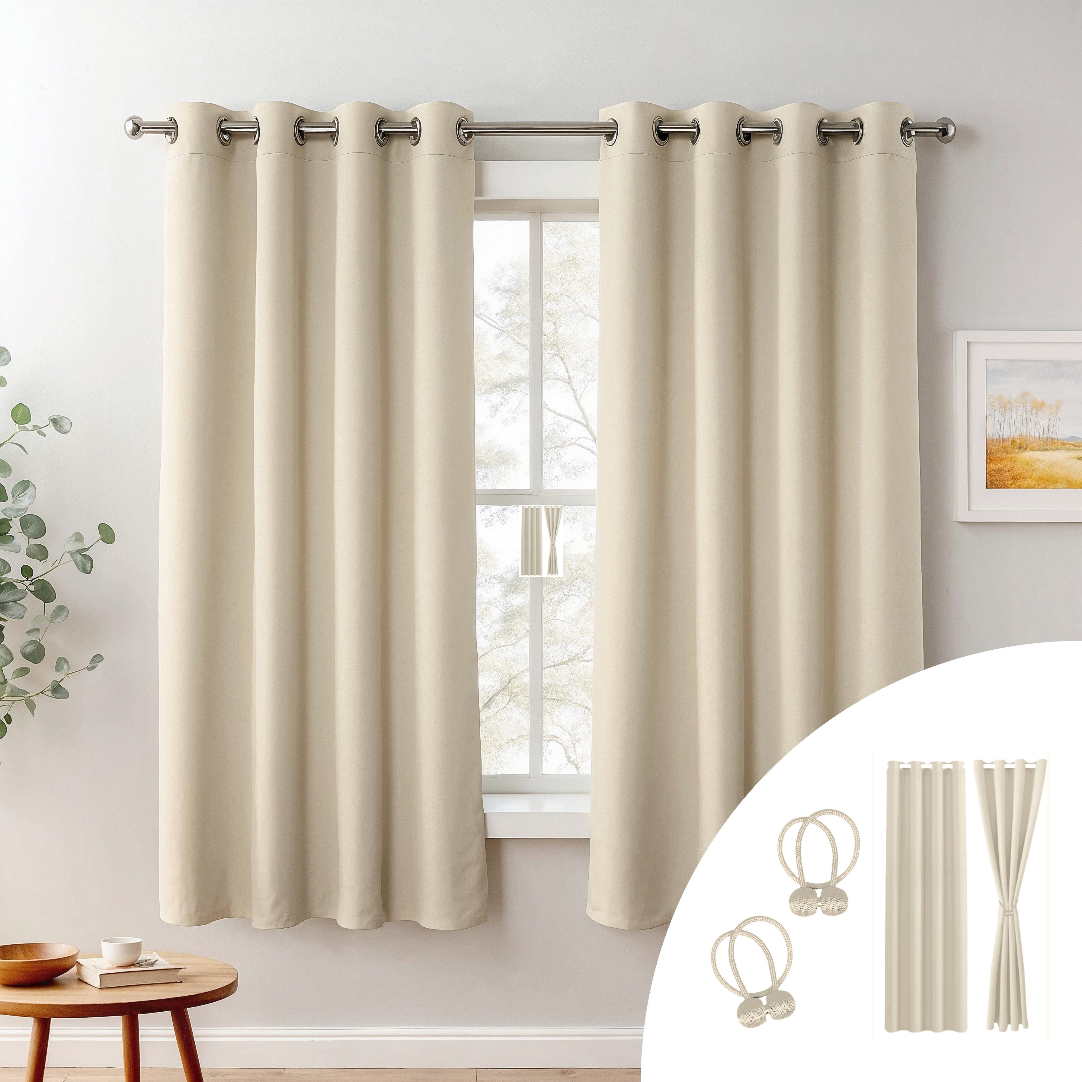 Cozyor Verdunkelungsvorhang 2er-Set inkl. 2 Magnethalter, thermoisolierend, günstig online kaufen