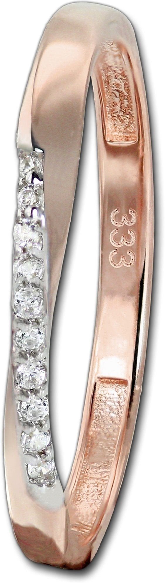 GoldDream Goldring GoldDream Ring Damen Gr. 54 Swing 8K, Damen Ring Echtgold, 333er Roségold, rosé, weiß, Swing