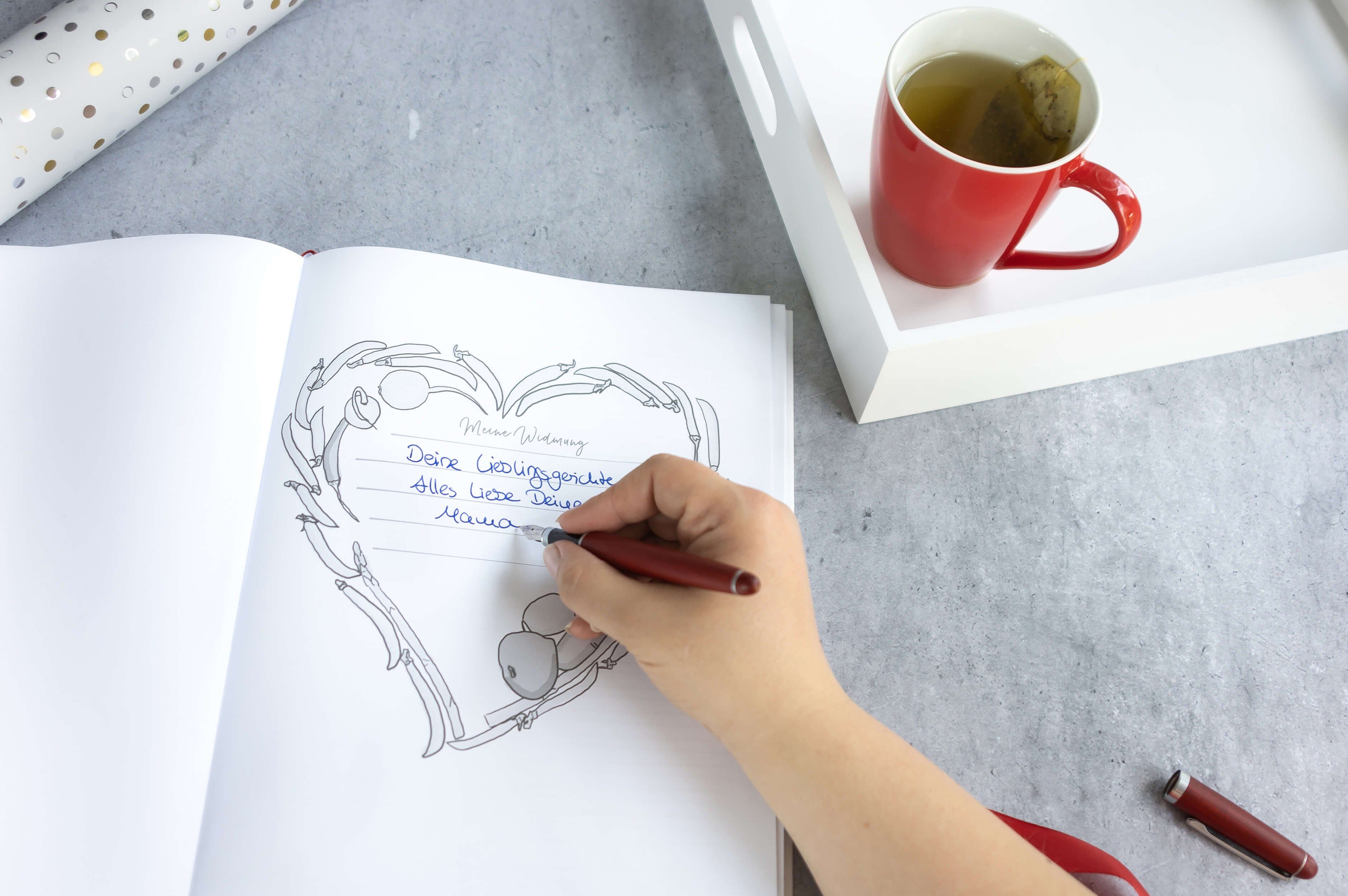 TOBJA Notizbuch Rezeptbuch zum Selberschreiben & Selbstgestalten DIN A4, Hardcover Rezepte & Backbuch - Premium DIY Buch zum freien gestalten