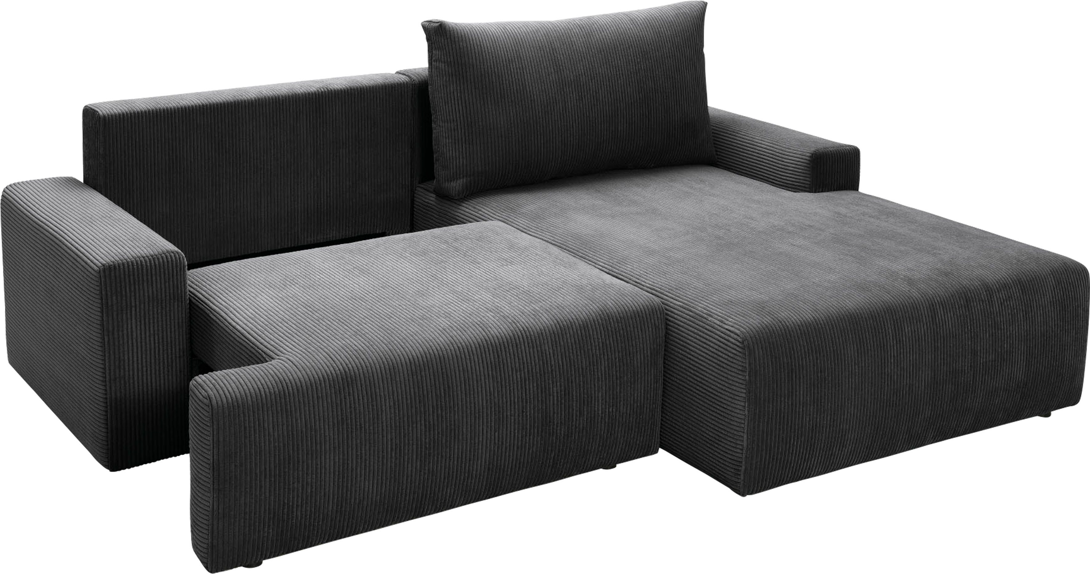 inklusive sofa Bettkasten in Orinoko, Cord-Farben exxpo Bettfunktion fashion Ecksofa verschiedenen anthrazith - und