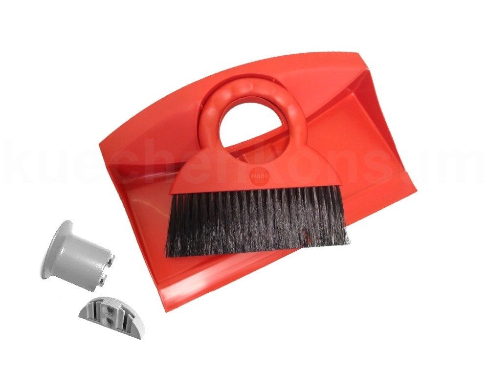 Hailo Kehrgarnitur Hailo Kehrset 1068569 Kunststoff rot Schaufel und Besen mit Wandhaken