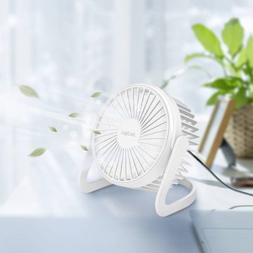 LogiLink Mini USB-Ventilator 13cm USB Schreibtischventilator, Schutzgitter