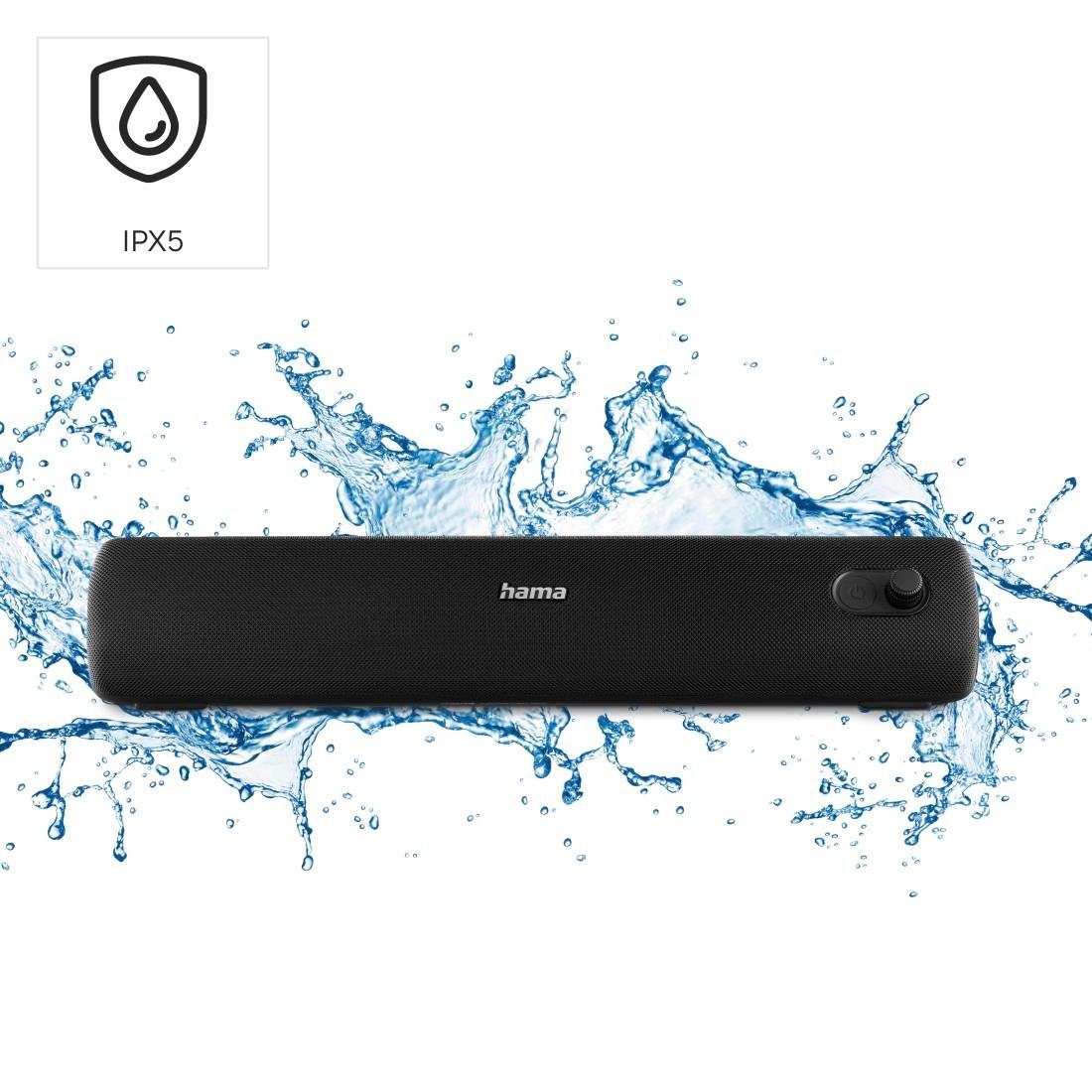 Hama Tragbarer Bluetooth-Lautsprecher (wasserdicht) wasserdicht 20W) Klinke, Bluetooth-Lautsprecher (Bluetooth