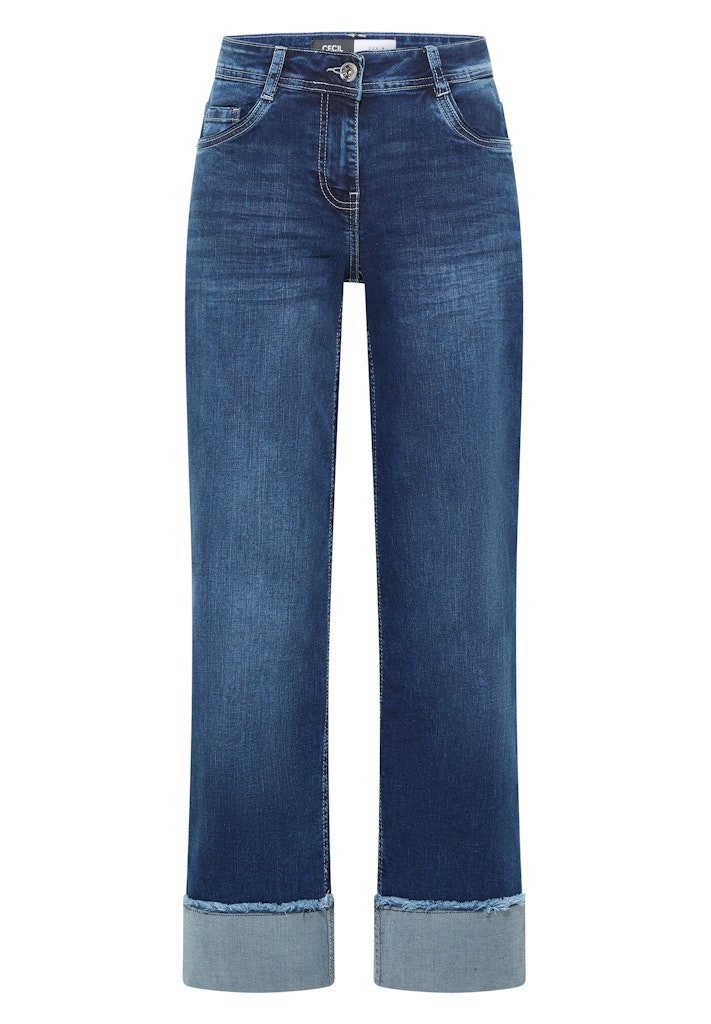 CECIL Regular-fit-Jeans Style TOS Neele Mid Blue Washe