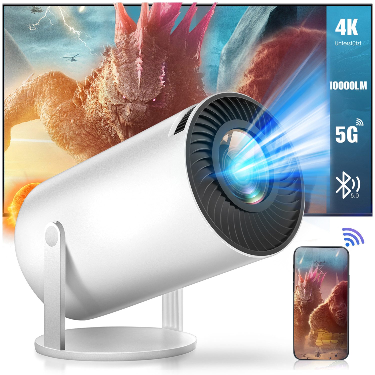 HY300 Android App, WIFI, BT 5, Mini-Beamer Mini-Beamer