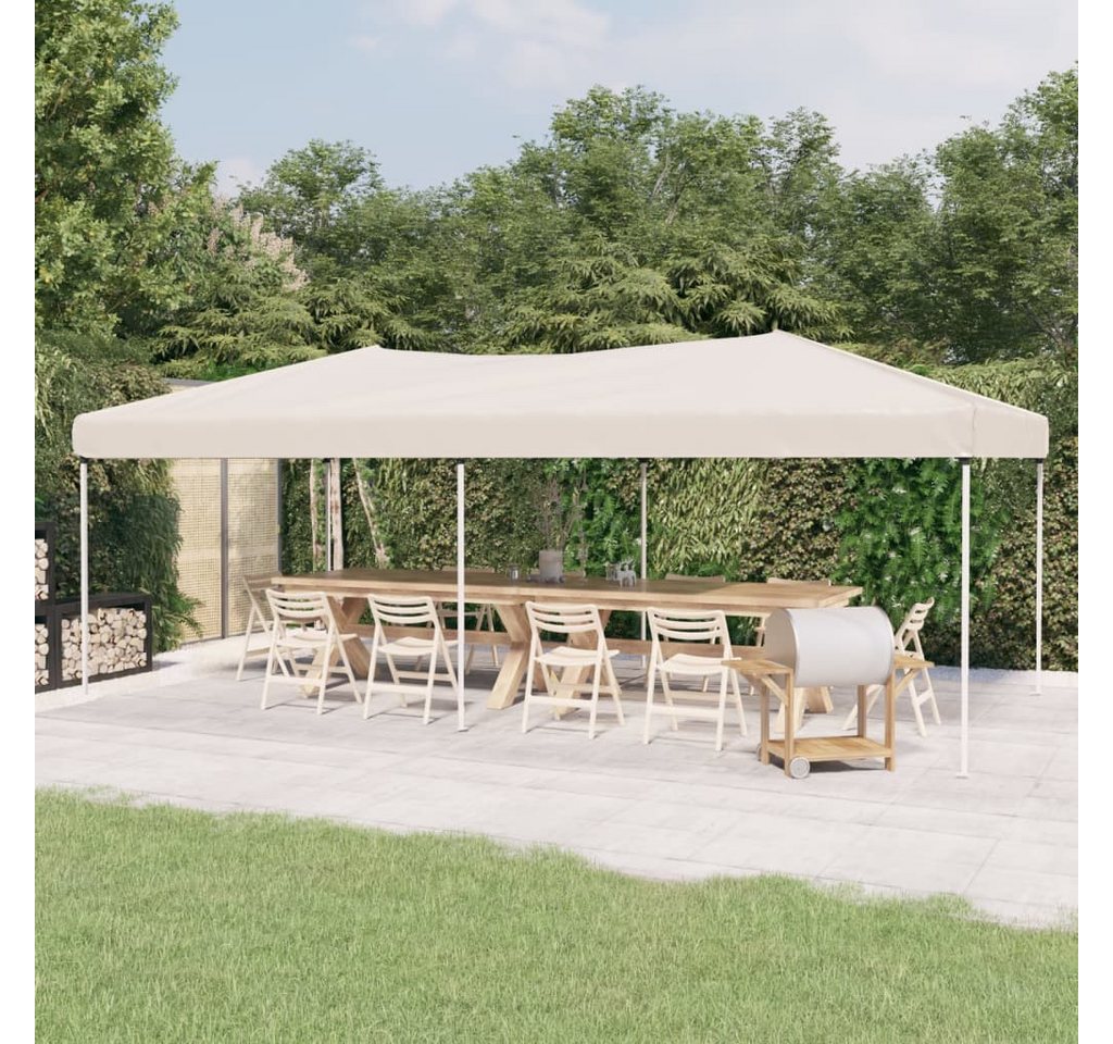 Thumbnail - vidaXL Pavillon Partyzelt Faltbar Creme 3x6 m Garten Pavillon Faltpavillon