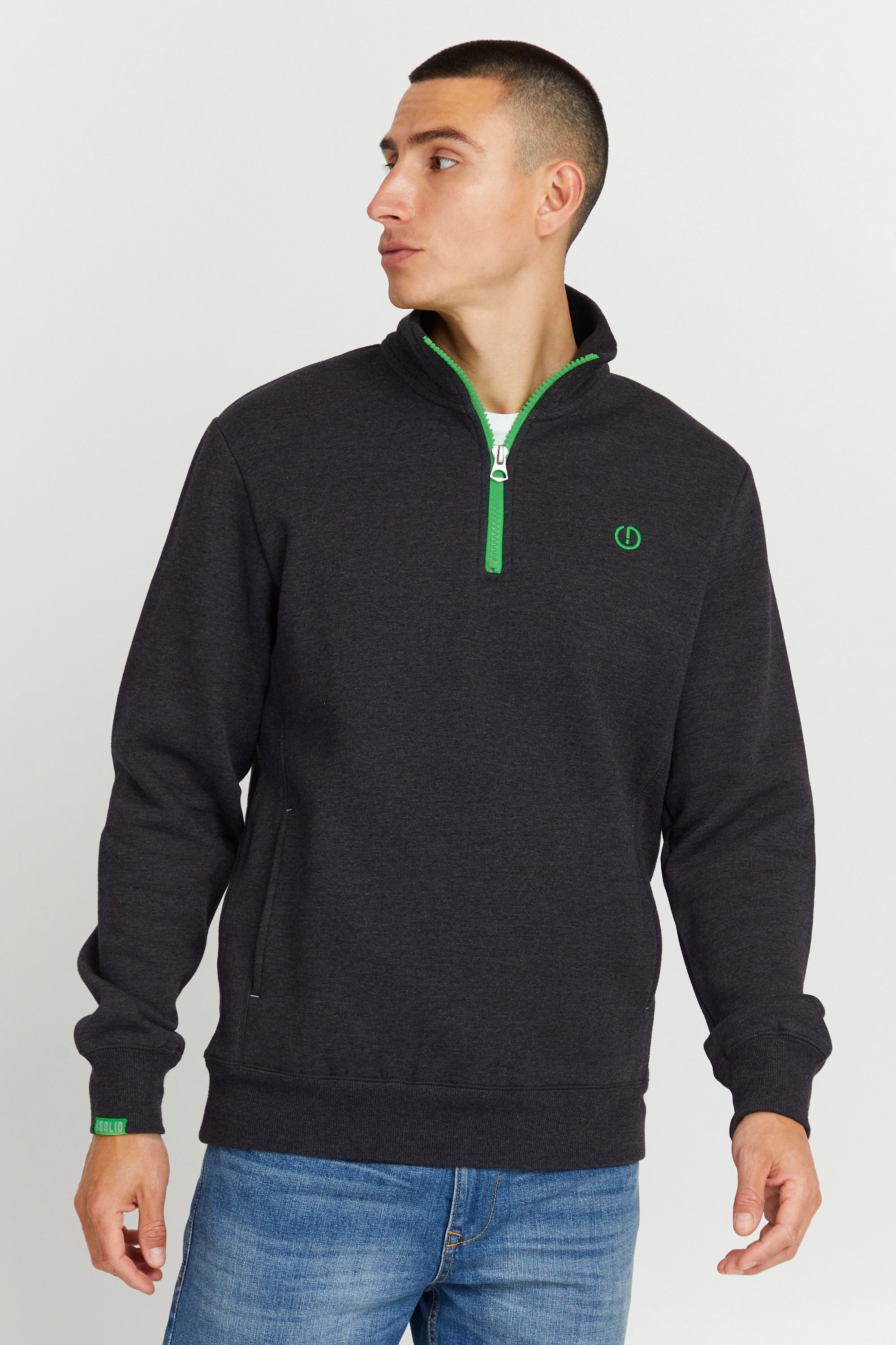 !Solid Stehkragenpullover SDBennTro Ziptroyer 21300895-ME Modischer günstig online kaufen