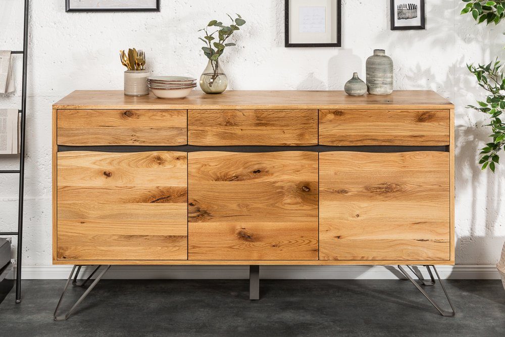 riess-ambiente Sideboard LIVING EDGE 160cm natur, Sideboard · Baumkante · Wildeiche · Kommode · Wohnzimmer