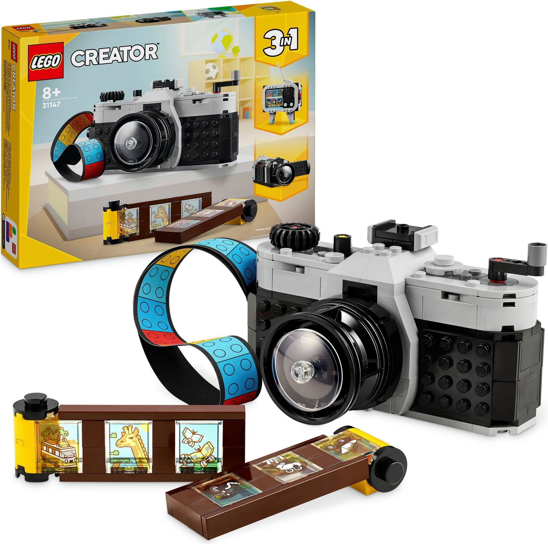 LEGO® Konstruktionsspielsteine Retro Kamera (31147), LEGO Creator 3in1, (261 St), Made in Europe