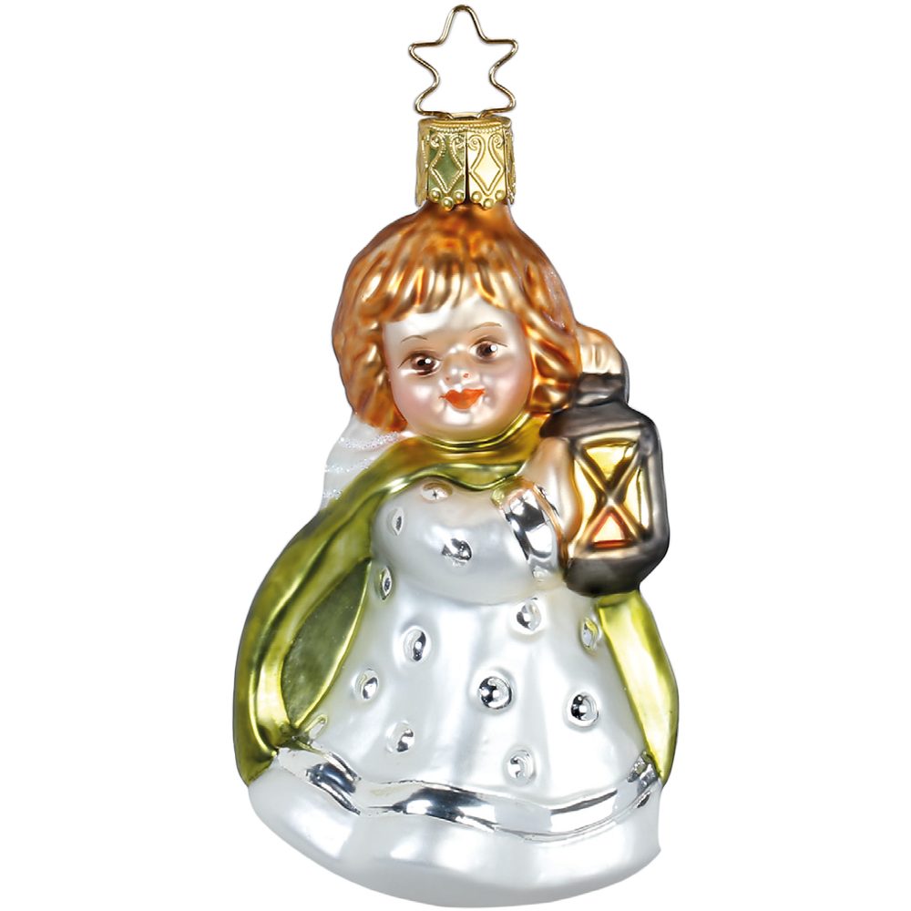 mit Laterne INGE-GLAS® (1-tlg), Engel mundgeblasen, handbemalt Christbaumschmuck