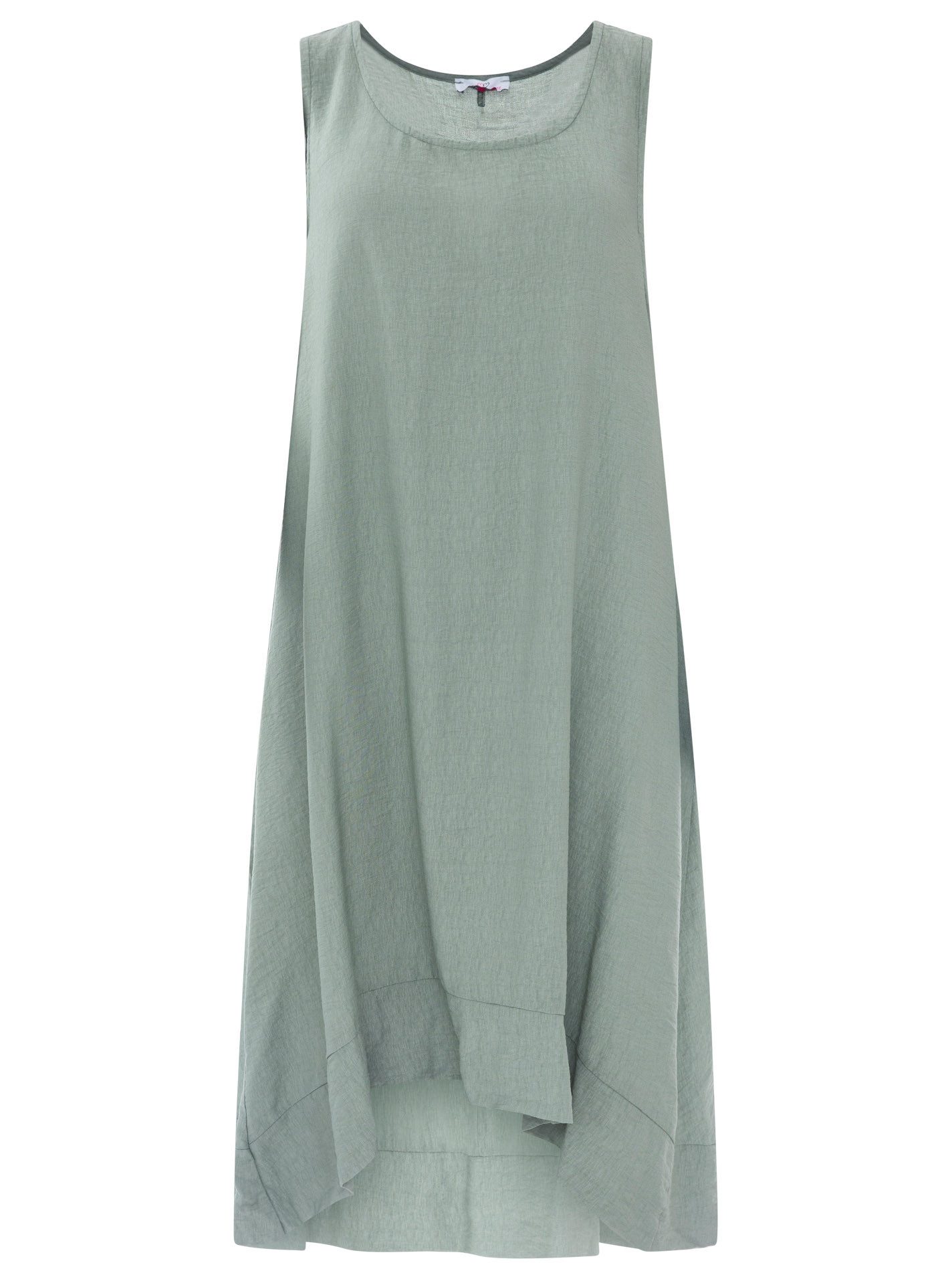 Zwillingsherz Sweatkleid "Uni & Summer" breite Träger, hinten leicht länger, figurumspielend, aus Viskose