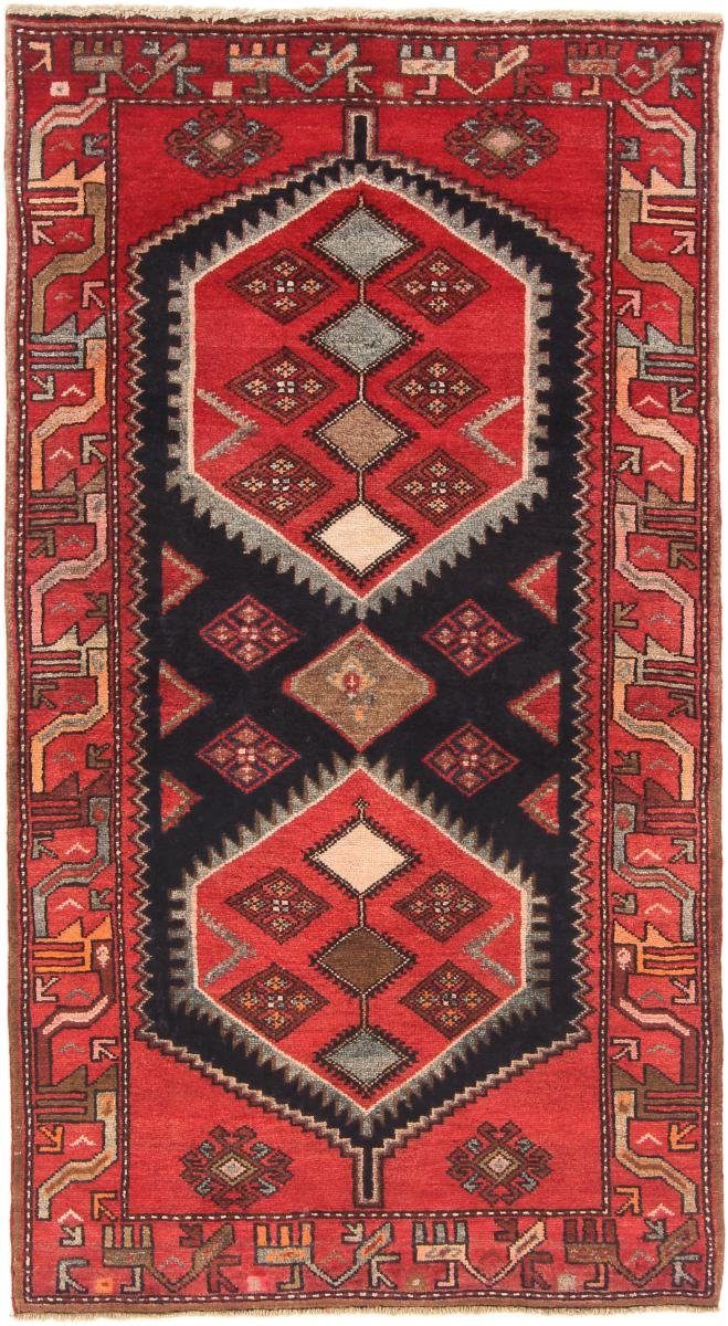 Orientteppich Hamadan 104x188 Handgeknüpfter Orientteppich / Perserteppich Läufer, Nain Trading, rechteckig, Höhe: 8 mm
