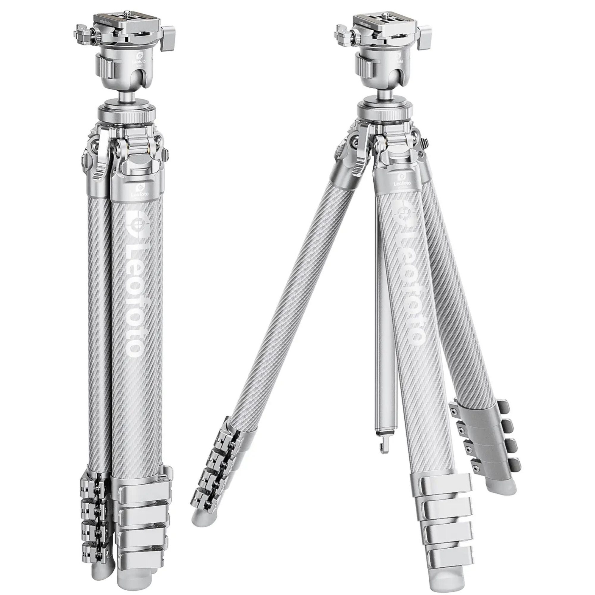 Leofoto Leofoto Carbon-Dreibeinstativ AZ-235C+MBH-30 Azure Full silver Kamerastativ