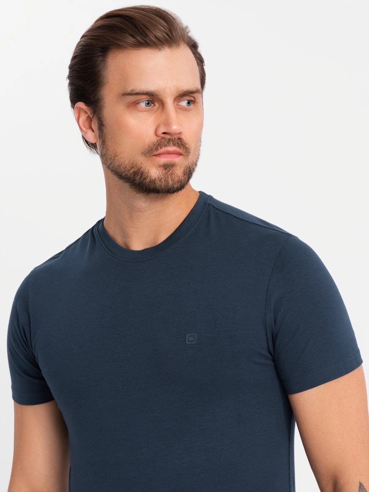 OMBRE T-Shirt Herren-T-Shirt SLIM FIT mit Rundhalsausschnitt günstig online kaufen
