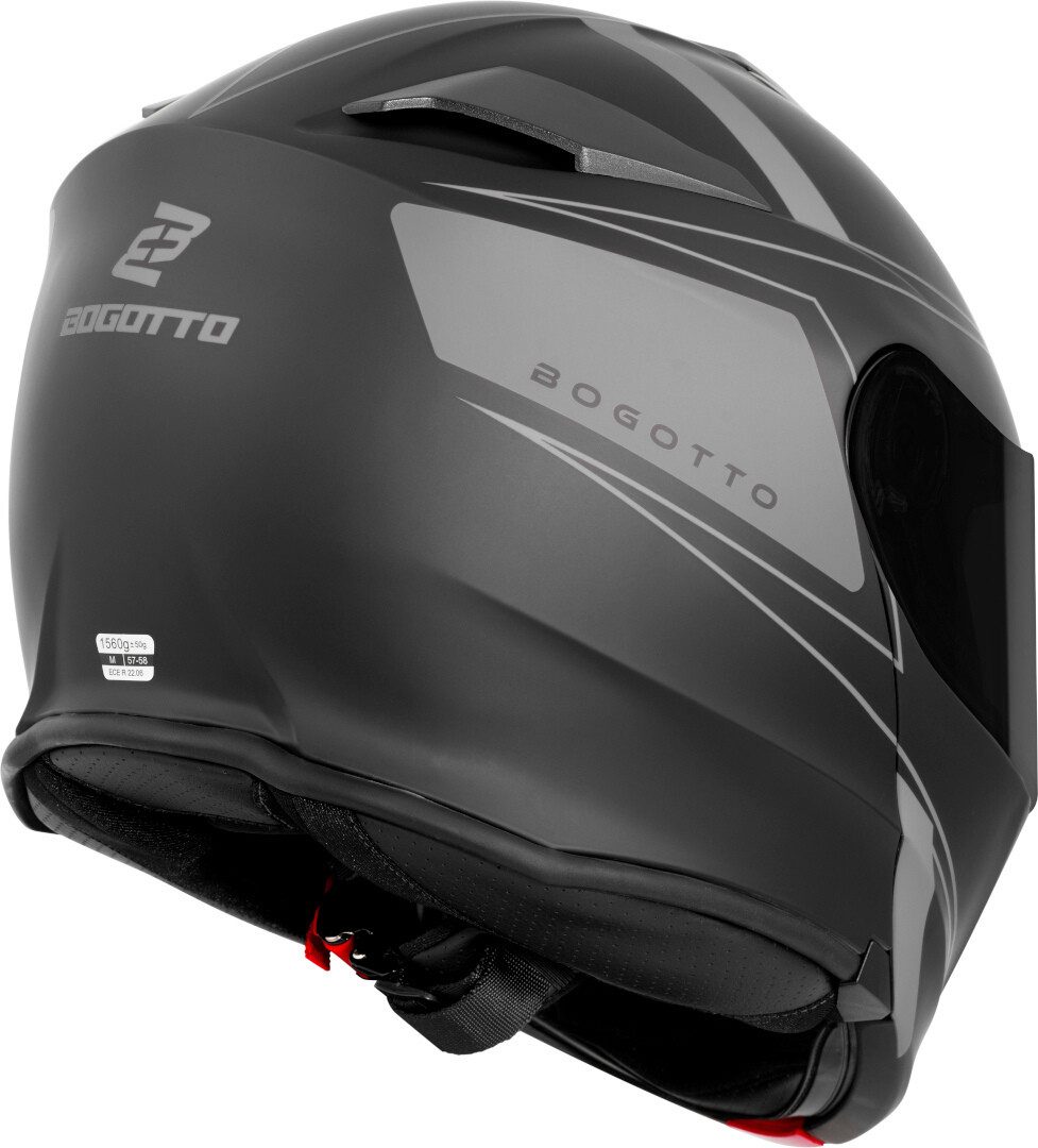 Bogotto Motorradhelm H271 BT Taog Bluetooth Klapphelm, integriertes Kommunikationssystem,geeignet für Brillenträger,hera