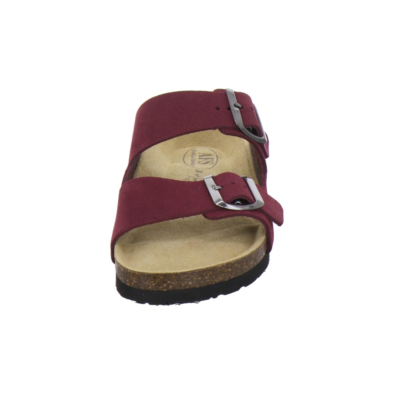 AFS-Schuhe 210037 Zweischnaller Pantolette für Damen mit Fußbett, bequeme Sandalen aus Leder