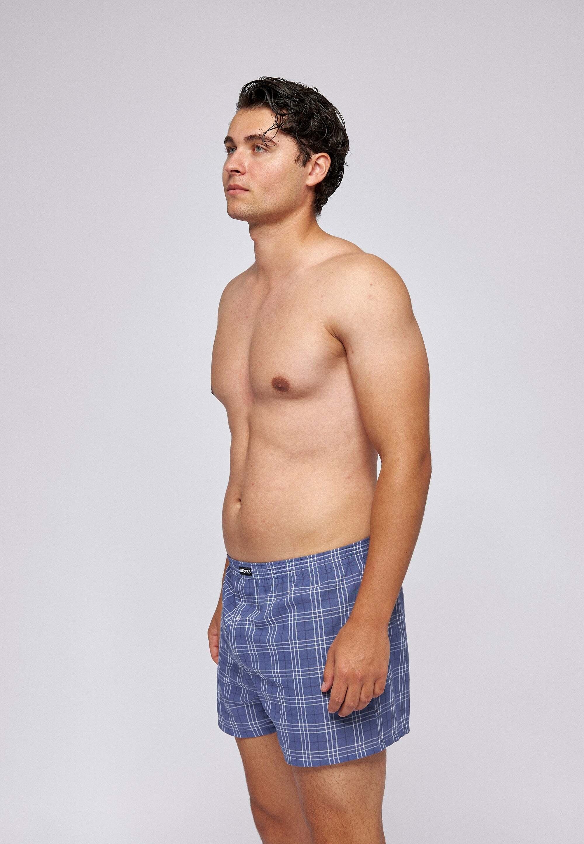 SNOCKS Weiter Boxer American Boxershorts Woven (3-St) aus 100% Bio-Baumwolle, bequeme weite Passform