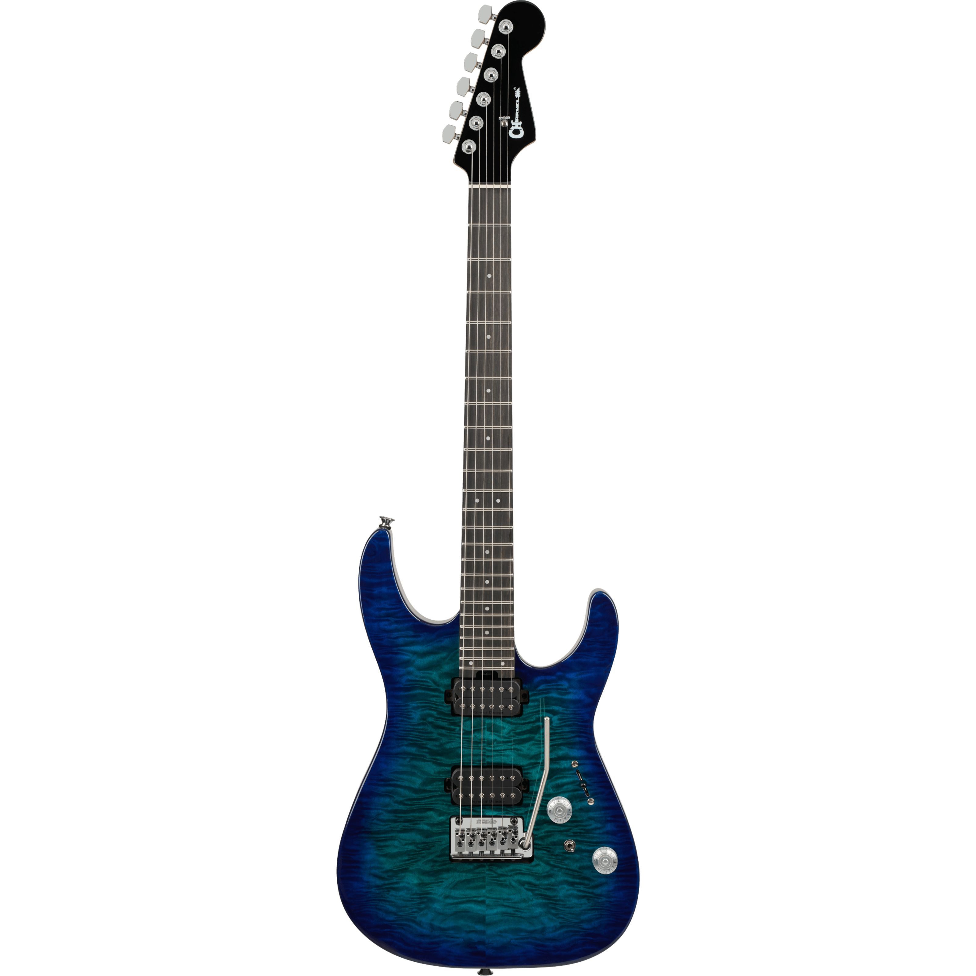 Charvel E-Gitarre, E-Gitarren, ST-Modelle, Pro-Mod Plus DK24 HH 2PT E QM Chlorine Burst - E-Gitarre