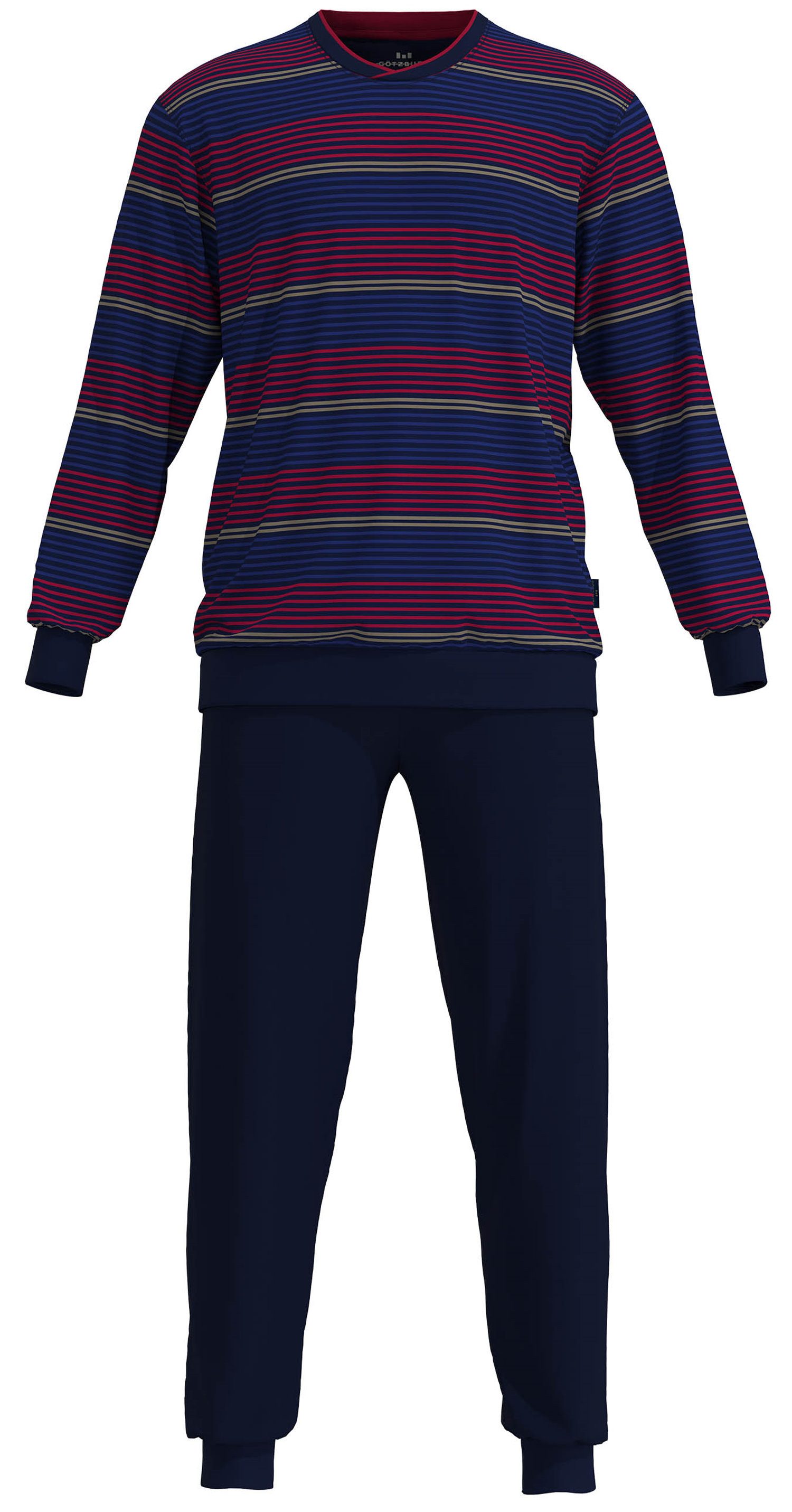 GÖTZBURG Schlafanzug Herren Pyjama lang (2 tlg) Klima Aktiv günstig online kaufen