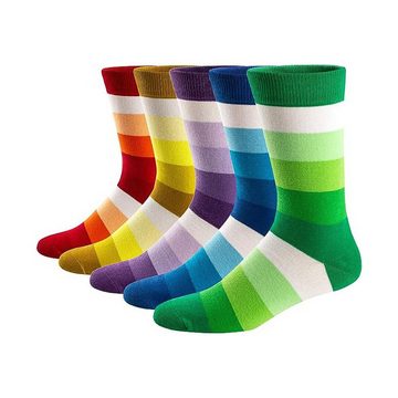 GelldG Freizeitsocken Lustigen Herren Socken Bunte Gemusterte Baumwolle