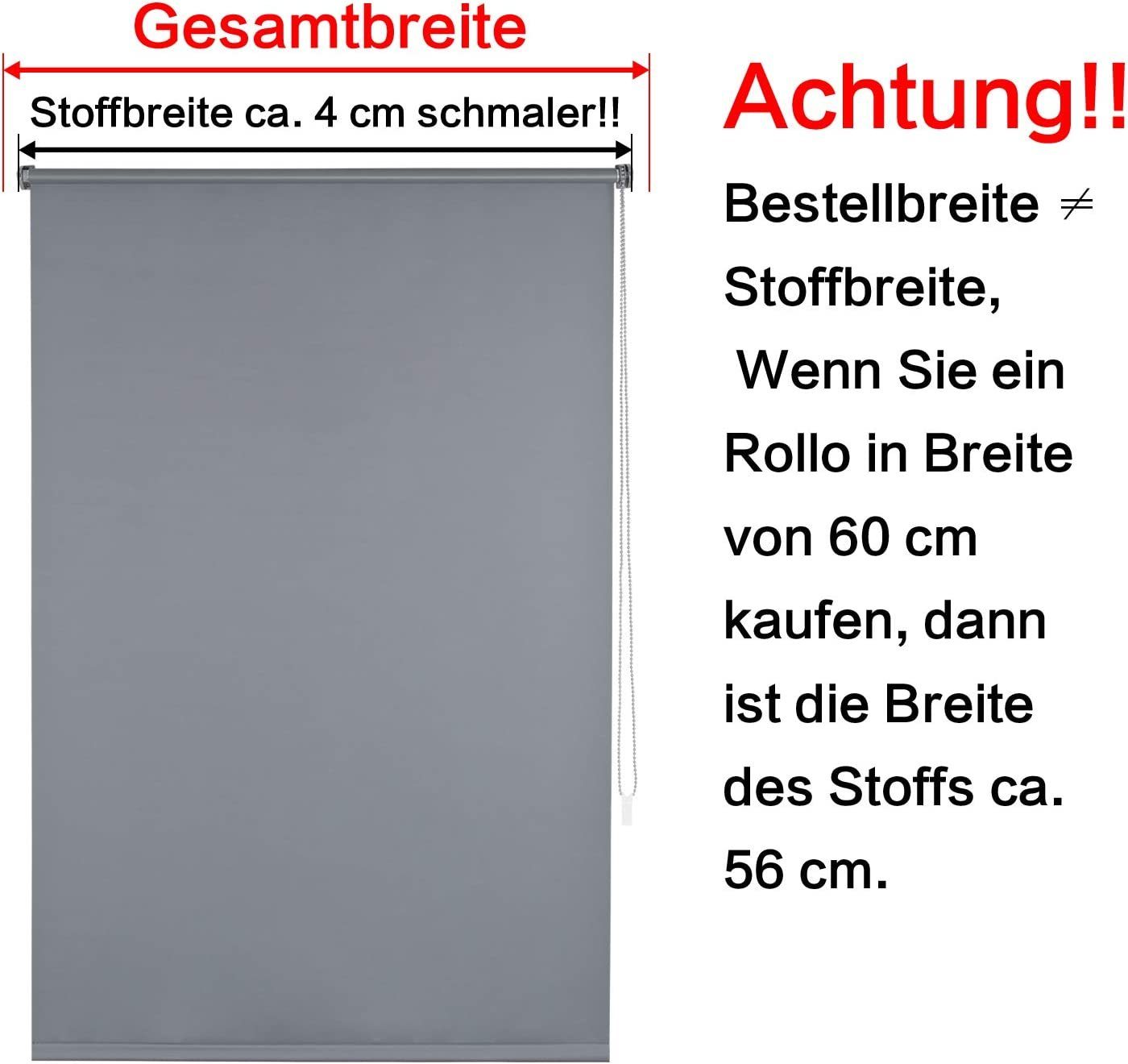 Verdunklungsrollo, EUGAD, Klemmträgersystem, Klemmfix, Sonnen-, Sicht-Schutz für Fenster/Türen