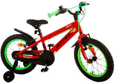 TPFSports Kinderfahrrad Volare Rocky 16 Zoll mit 2x Handbremse, 1 Gang, (Kinder Jugend Fahrrad - Jungsfahrrad - Rutschfeste Sicherheitsgriffe), Kinder Fahrrad 16 Zoll - Kinderrad Modern - Rot