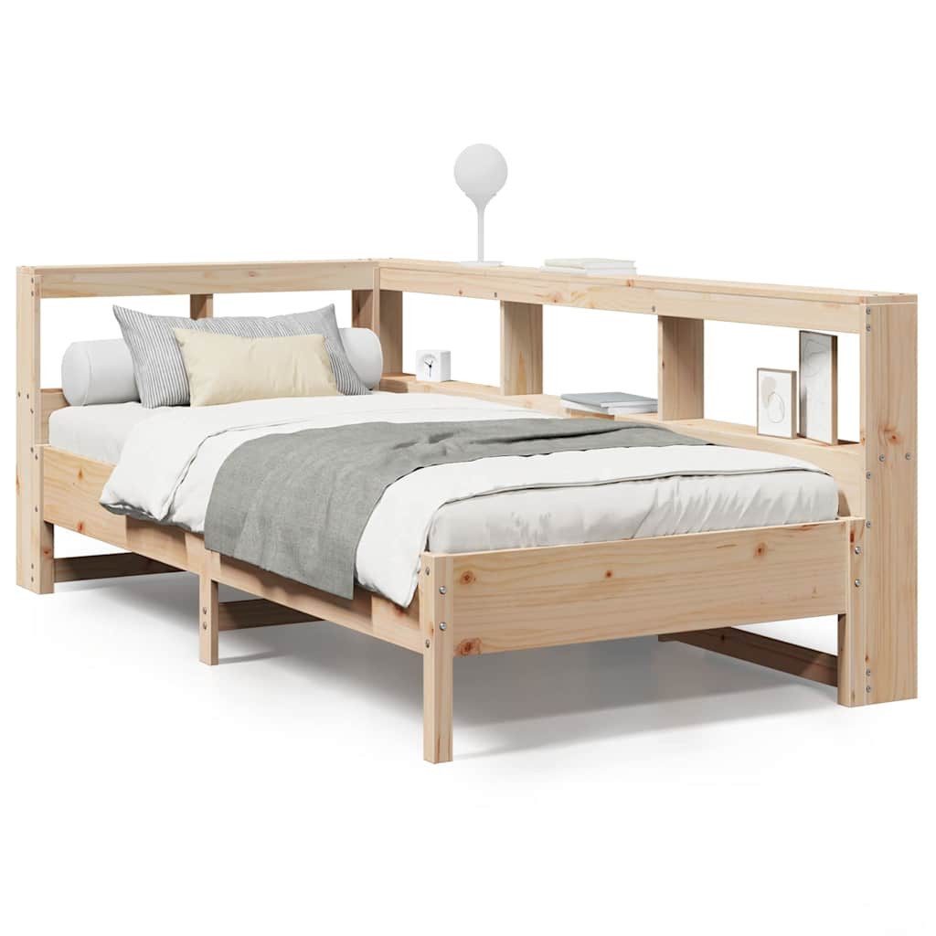 vidaXL Bett Massivholzbett mit Regal ohne günstig online kaufen