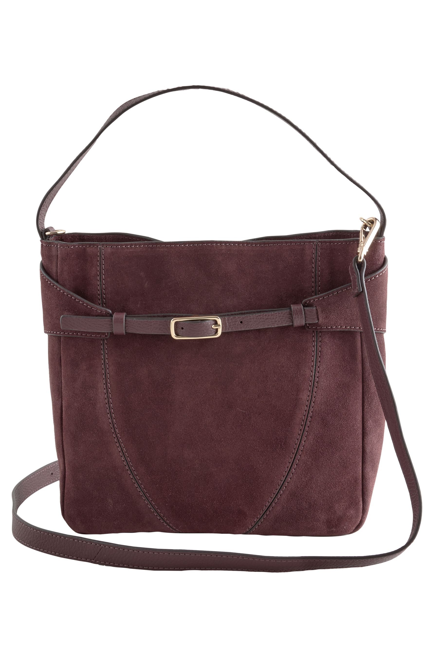 Next Messenger Bag Veloursleder-Messengertasche mit Gurt (1-tlg)