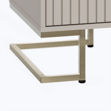 Swema Highboard Kommode Monte-Prado mit dekorative Fräsungen und Soft-Close-Funktion