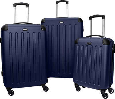Travel Pal Trolleyset Austin, 4 Rollen, (3 tlg), Kofferset Reisegepäck Hartschalen-Trolley-Set mit Zahlenschloss