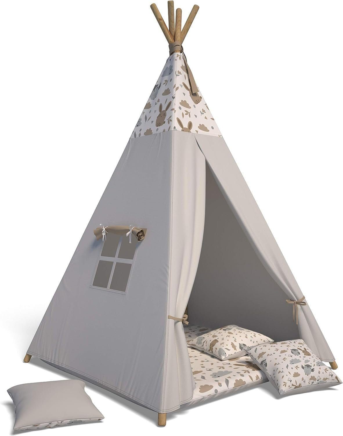 Tipi-Zelt Wigwam für Kinder mit Zubehör