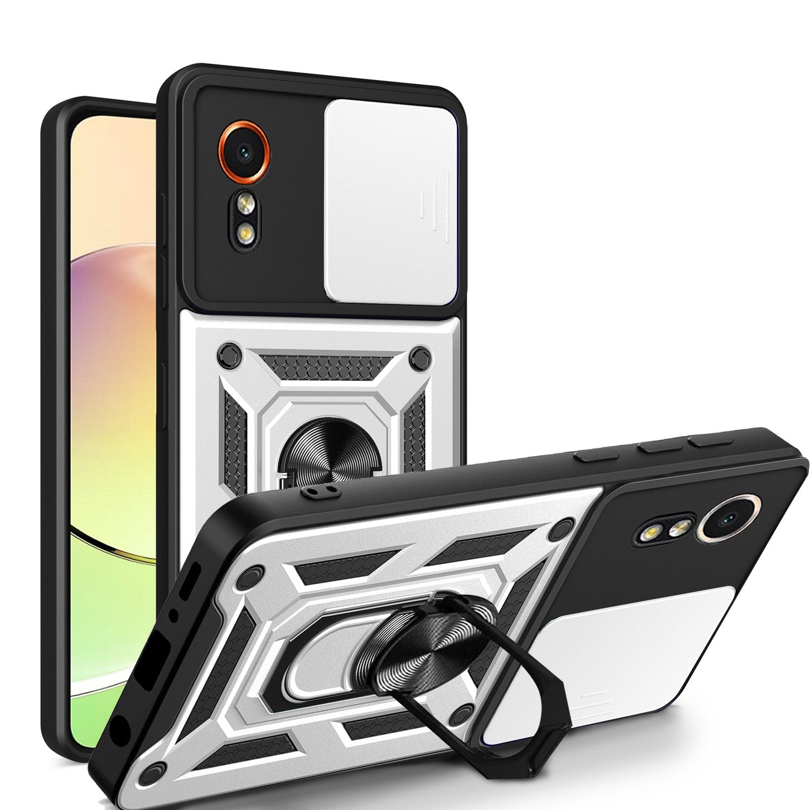 betterfon Handyhülle Outdoor Panzer Hülle für Samsung Galaxy Xcover 7 mit Kameraschutz, Panzerhülle Stoßfeste Hybrid-Hülle mit Ringhalter Smartstand-Funktion