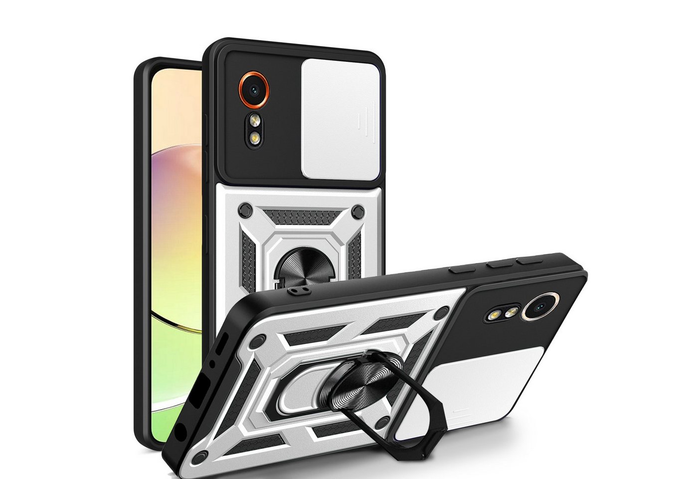 betterfon Handyhülle Outdoor Panzer Hülle für Samsung Galaxy Xcover 7 mit Kameraschutz, Panzerhülle Stoßfeste Hybrid-Hülle mit Ringhalter Smartstand-Funktion