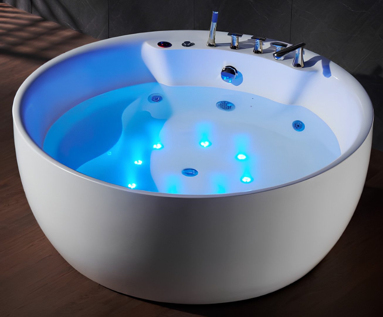 Xlmoebel Whirlpool-Badewanne Luxuriöse Innen-Whirlpool-Badewanne mit Wasserstrahlen, (1-tlg), Hergestellt in Europa