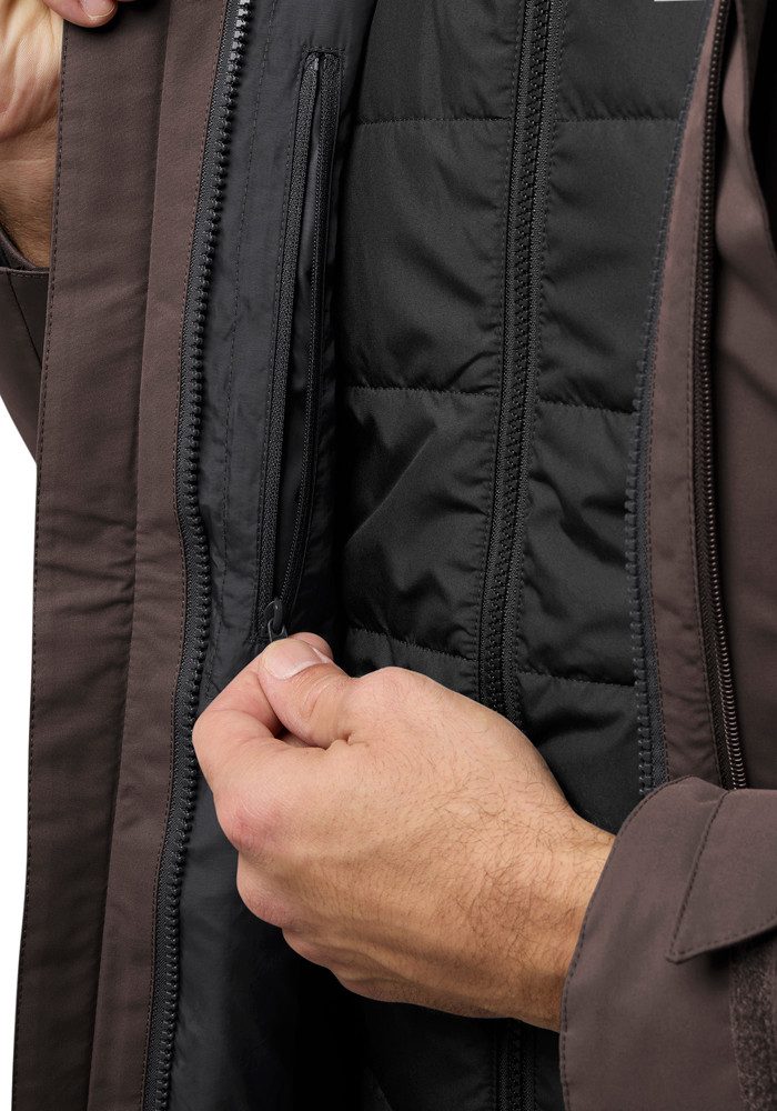 Jack Wolfskin 3-in-1-Funktionsjacke ROMBERG 3IN1 JKT M mit robuster Außenjacke, wasserdicht, winddicht, atmungsaktiv – Bild 4 von 5
